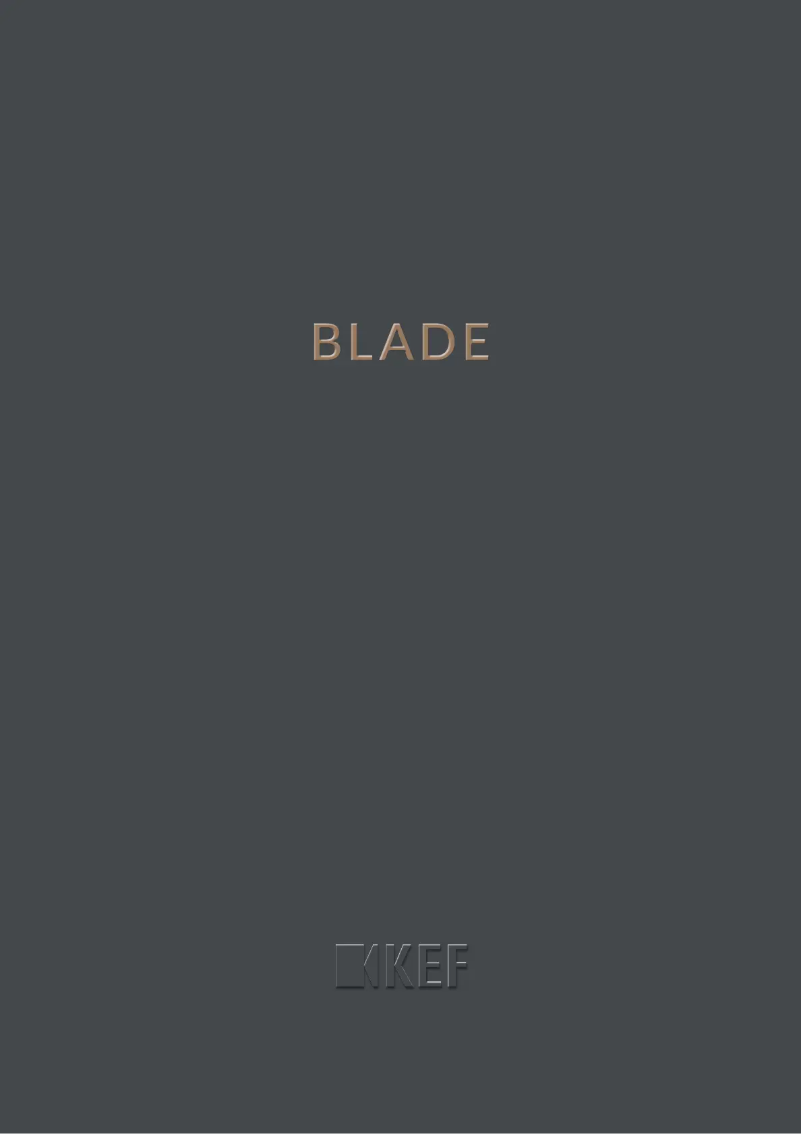 Page 1 de la notice Brochure KEF Blade