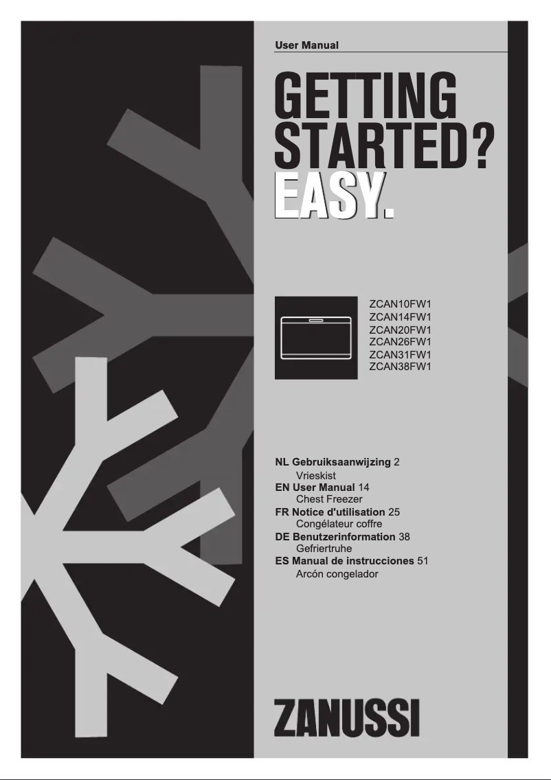 Image de la première page du manuel de l'appareil ZCAN10FW1