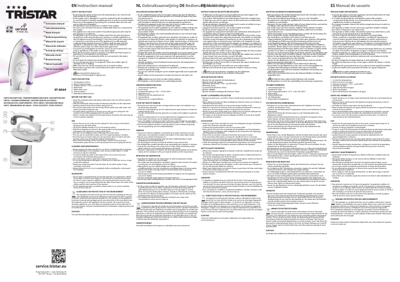 Página 1 del manual Manual de usuario TriStar ST-8064