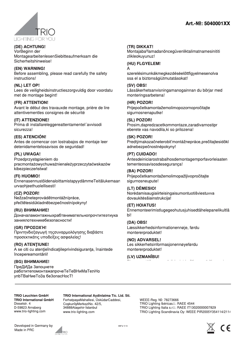 Image de la première page du manuel de l'appareil Daytona 504000101