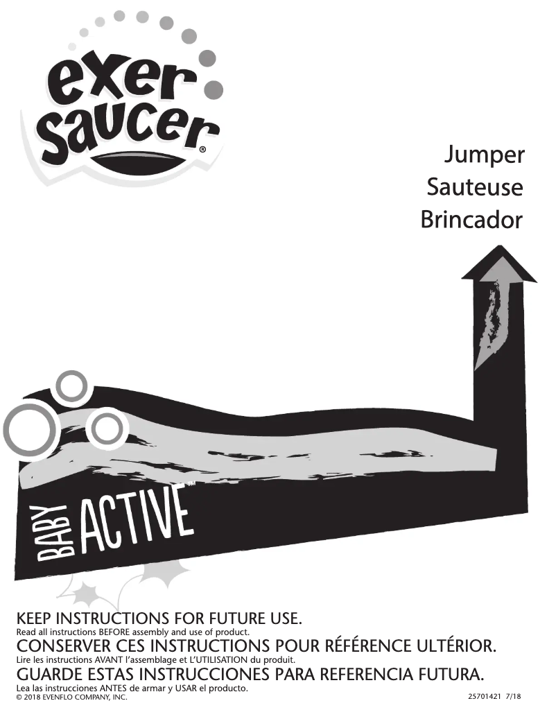 Imagen de la primera página del manual del dispositivo Exersaucer Playful Pastures