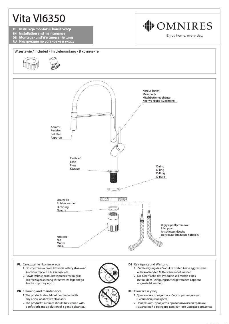 Page 1 de la notice Manuel utilisateur Omnires Vita VI6350