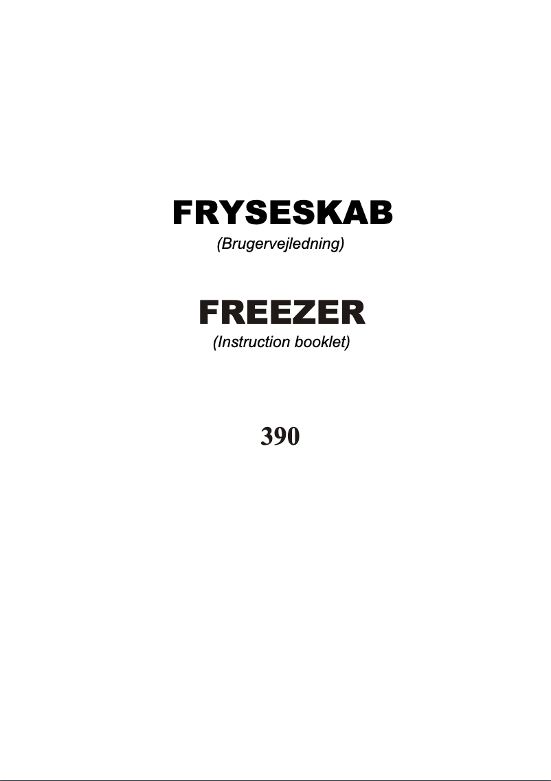 Page n°1 - Manuel utilisateur Vestfrost CW 390 F