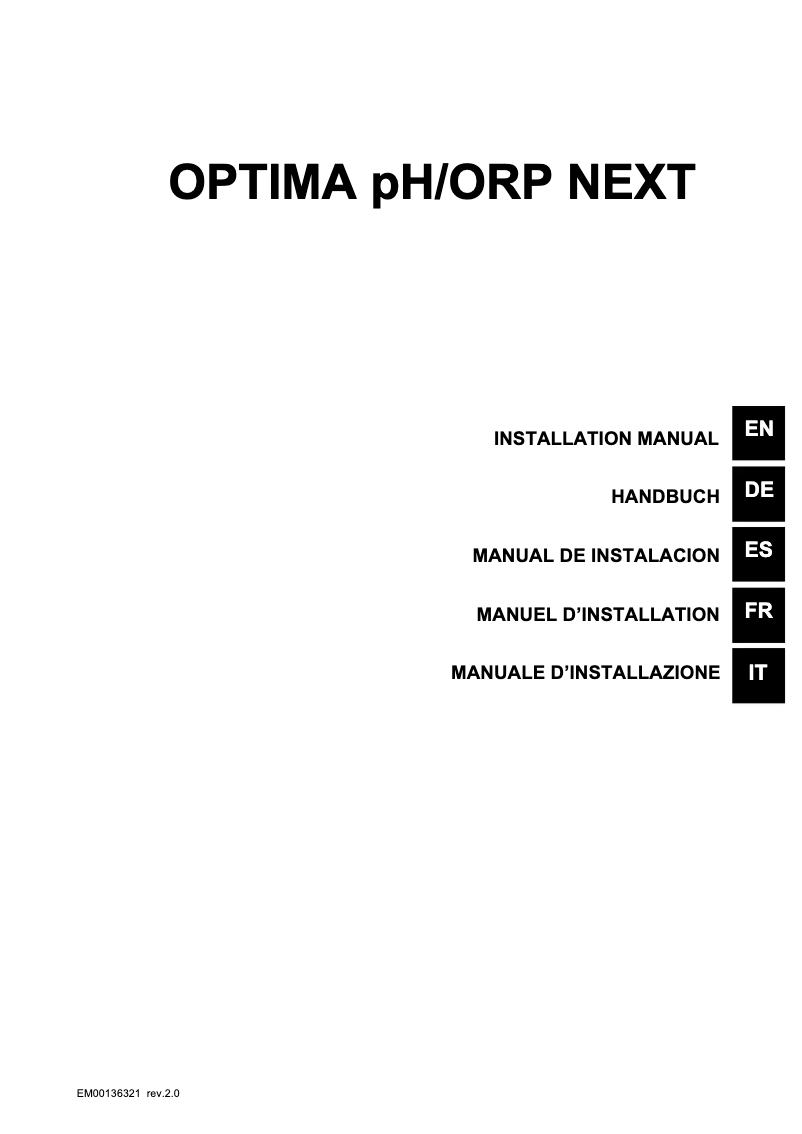 Image de la première page du manuel de l'appareil Optima