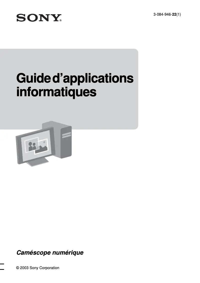 Image de la première page du manuel de l'appareil DCR-PC330E