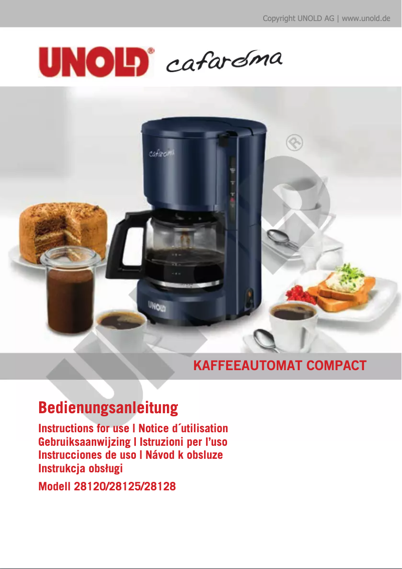 Image de la première page du manuel de l'appareil Compact blue 28128