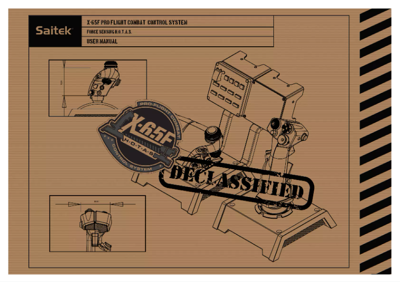 Page 1 de la notice Manuel utilisateur Saitek Flight Simulation Pro Flight X-65F Combat