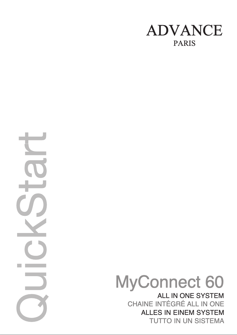 Page n°1 - Manuel utilisateur Advance MyConnect 60