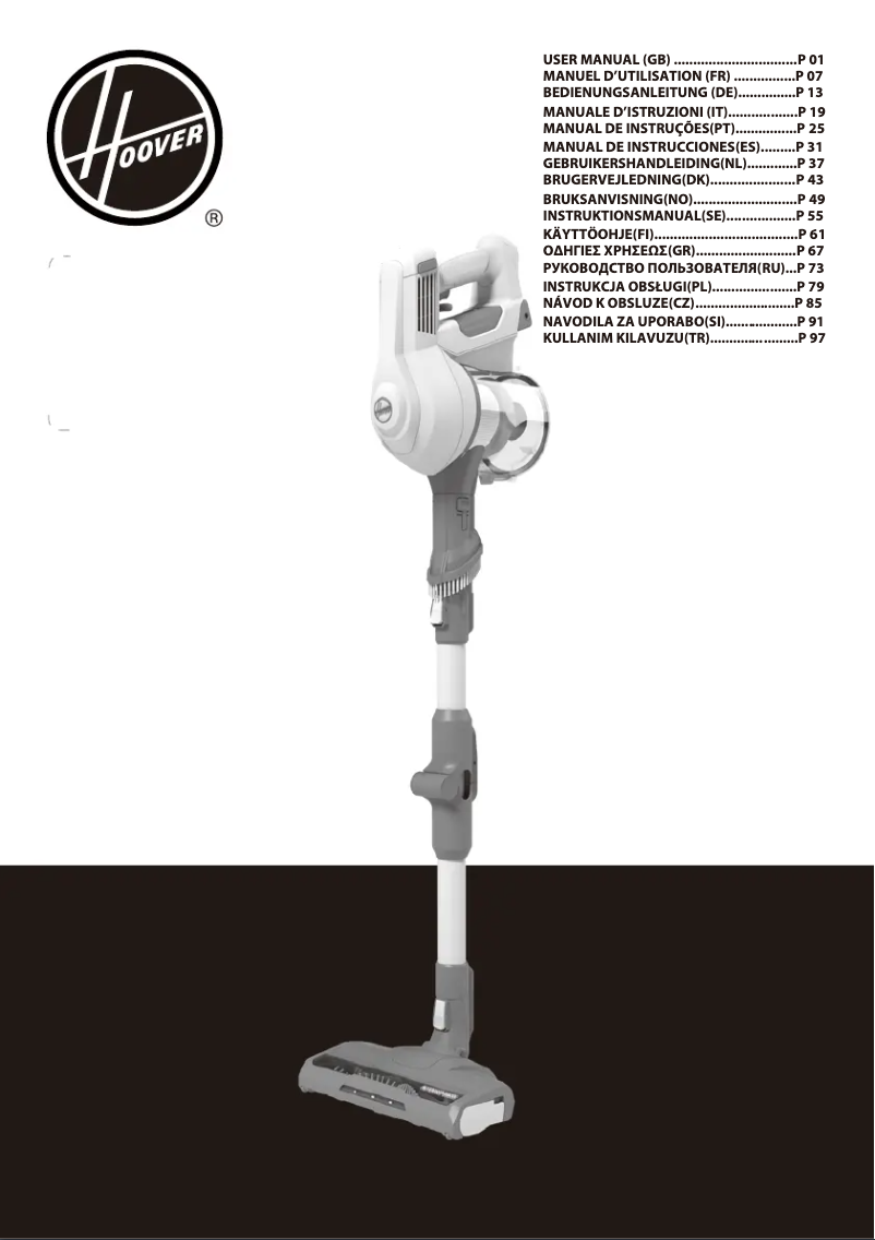 Page n°1 - Manuel utilisateur Hoover HF110H 011