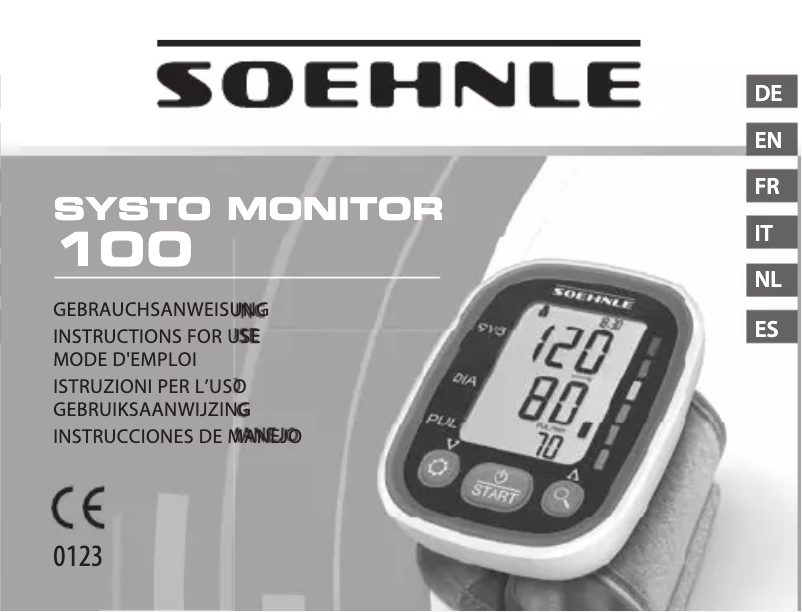 Page 1 of the manual User Manual Soehnle Systo Monitor 100