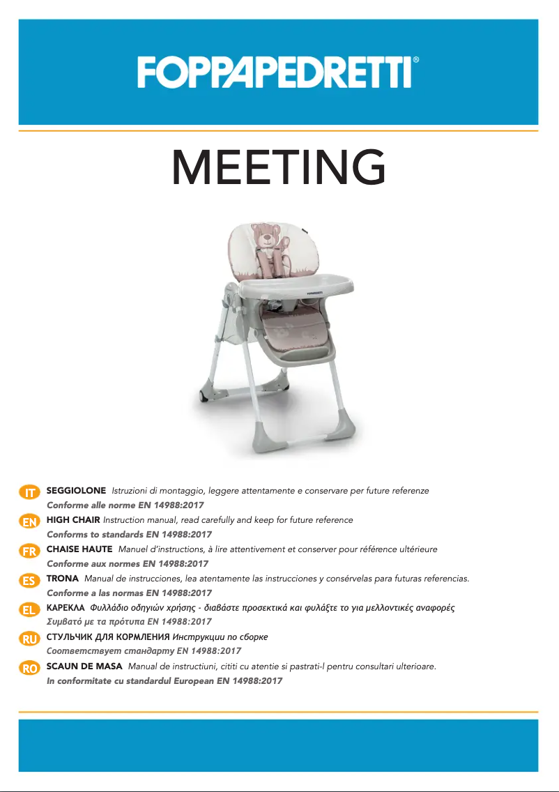 Page 1 de la notice Manuel utilisateur Foppapedretti Meeting