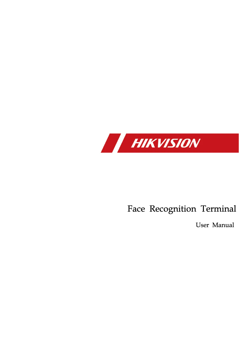 Image de la première page du manuel de l'appareil DS-K1T606MF