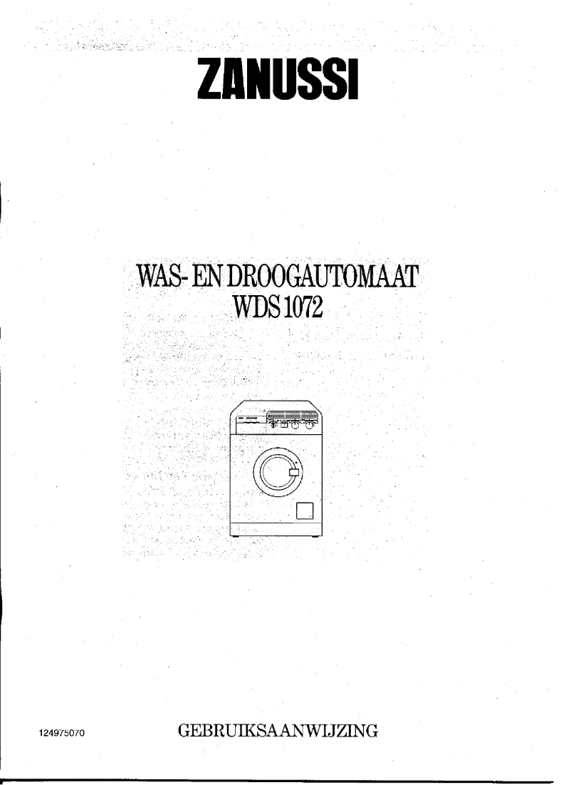 Page 1 de la notice Manuel utilisateur Zanussi WDS 1072