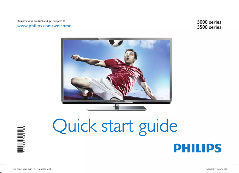 Page n°1 - Guide de démarrage rapide Philips 32PFL5806K