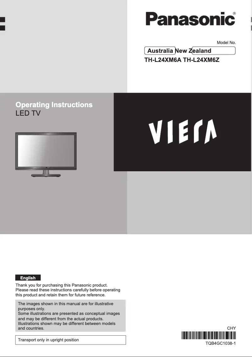 Page 1 de la notice Manuel utilisateur Panasonic TH-L24XM6A