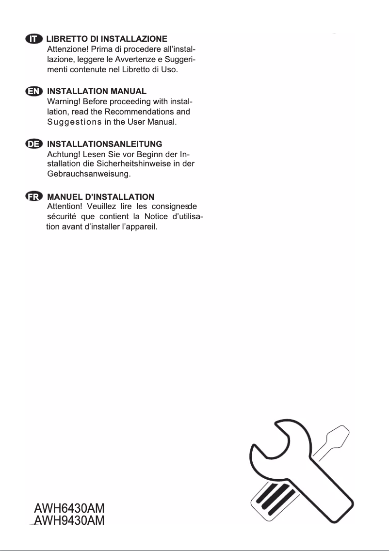 Page n°1 - Manuel utilisateur AEG AWH9430AM