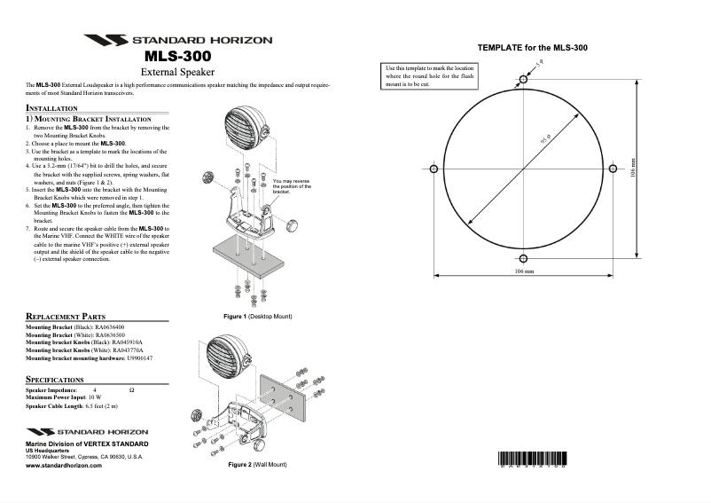 Imagen de la primera página del manual del dispositivo MLS-300