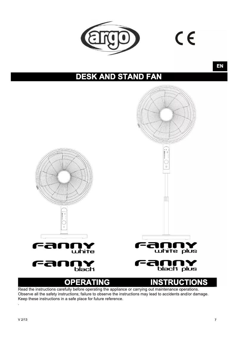 First page image of the manual for Fanny Plus