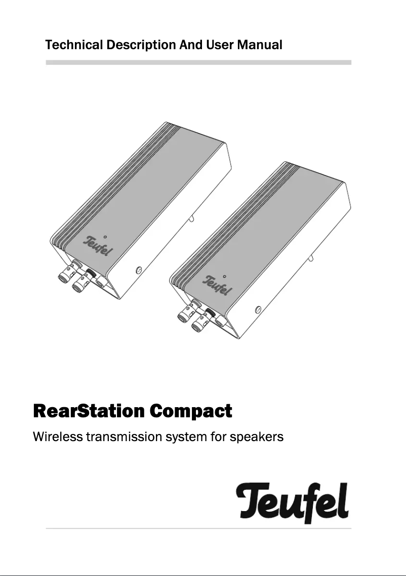 Image de la première page du manuel de l'appareil RearStation 4 Mk2