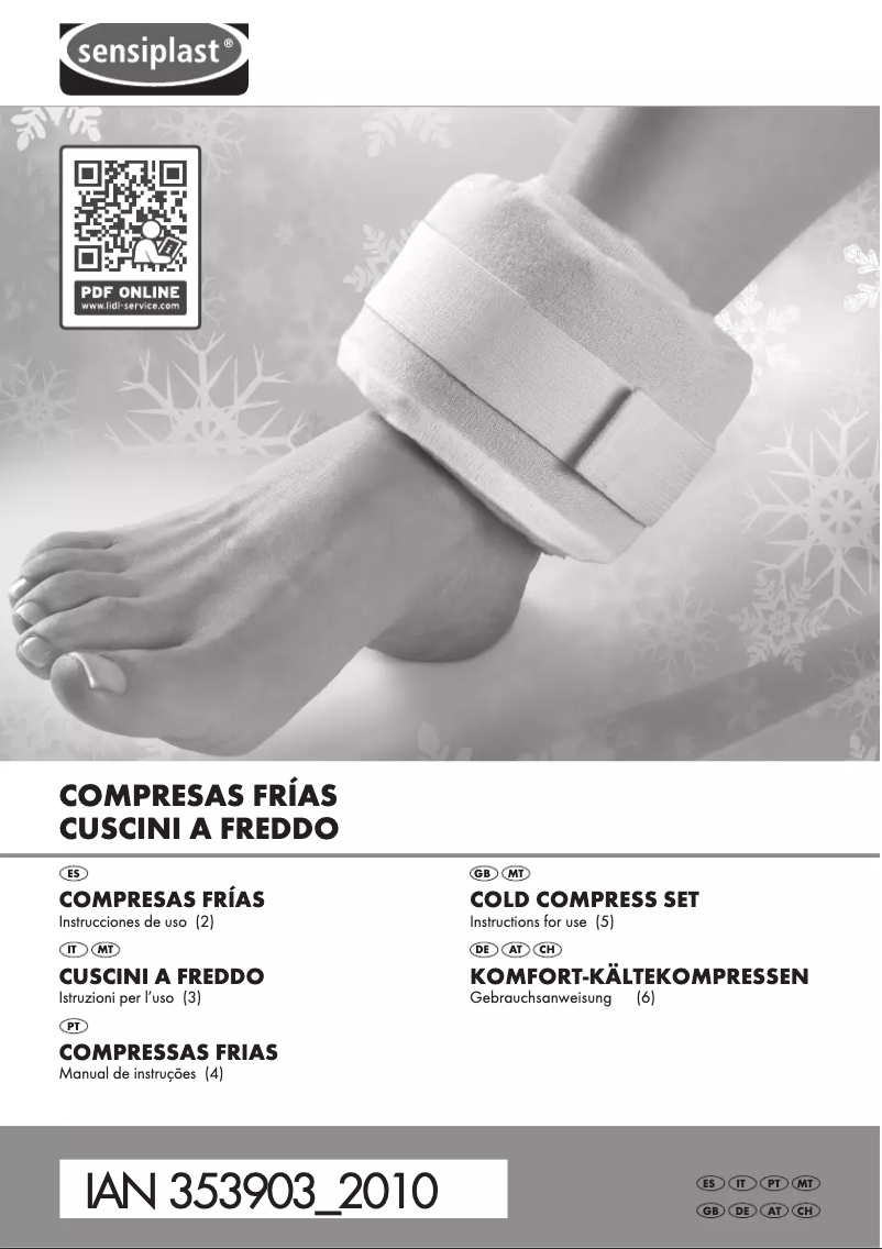 Page 1 de la notice Manuel utilisateur Sensiplast IAN 353903