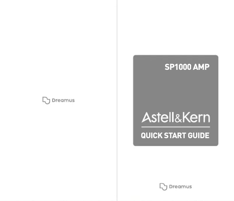 Page 1 of the manual Quick Start Guide Astell&Kern SP1000 AMP