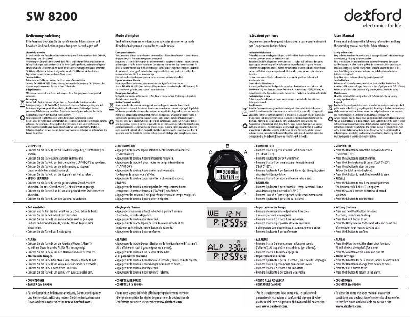 Page n°1 - Manuel utilisateur Dexford SW 8200