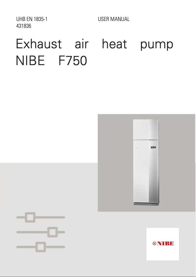 Page 1 of the manual User Manual Nibe F750