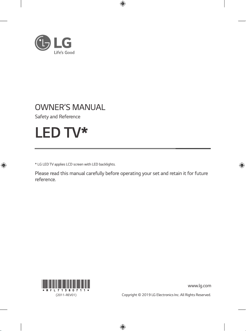 Page 1 de la notice Manuel utilisateur LG 43LM5700PLA