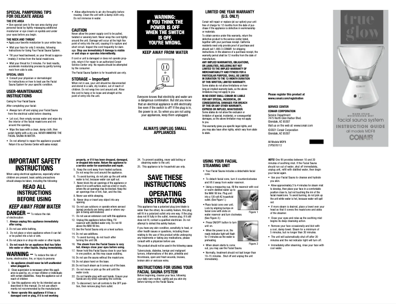 Image de la première page du manuel de l'appareil MDF8