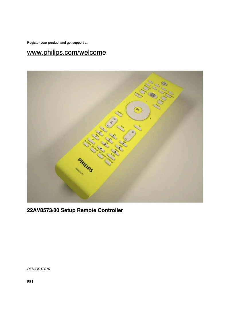 Page 1 de la notice Manuel utilisateur Philips 22AV8573
