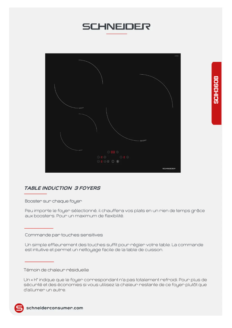 Page 1 de la notice Fiche technique Schneider SCIH360B