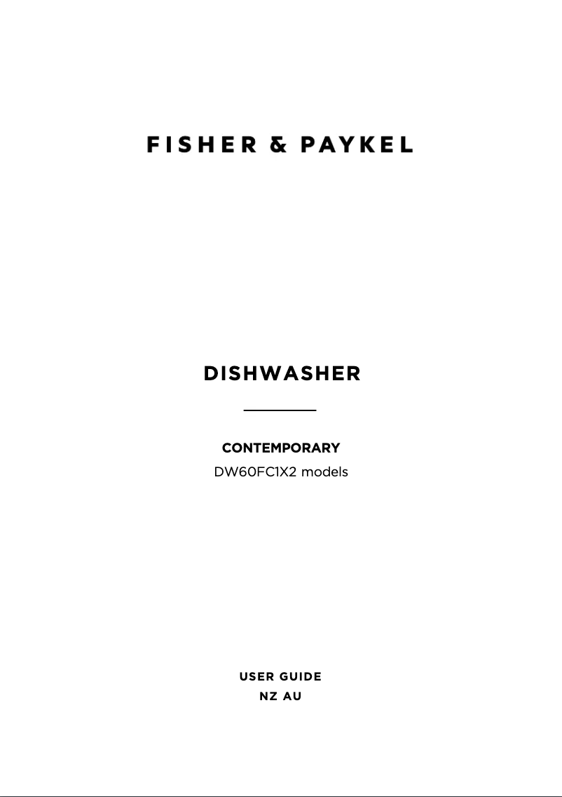 Página 1 del manual Manual de usuario Fisher & Paykel DW60FC1X2