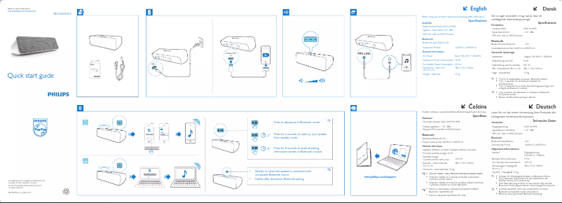 Page 1 de la notice Manuel utilisateur Philips SBT550