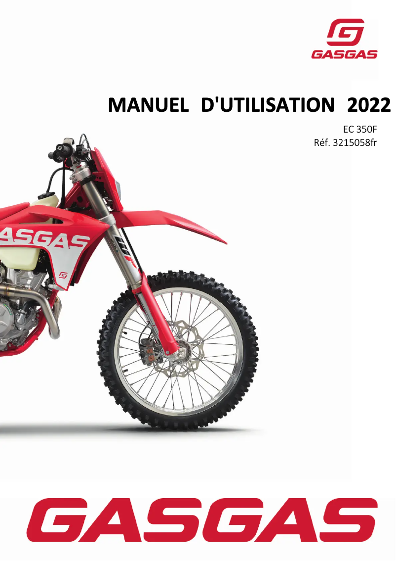 Page n°1 - Manuel utilisateur GasGas EC 350F (2022)