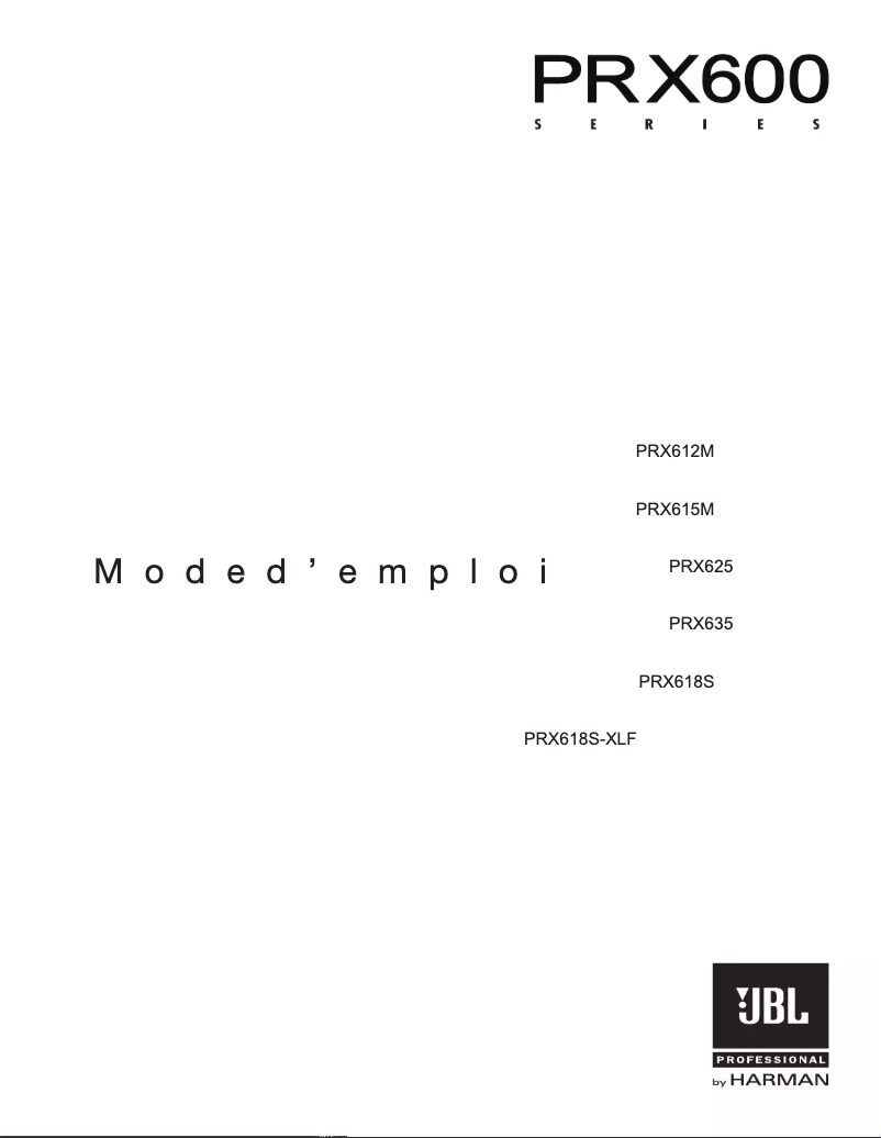 Page 1 de la notice Manuel utilisateur JBL PRX615M