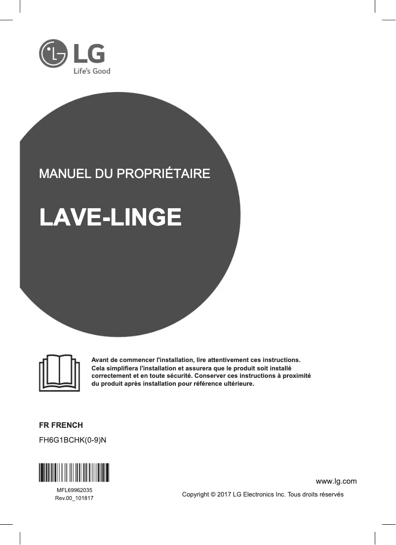 Page n°1 - Manuel utilisateur LG FH6G1BCHK6N