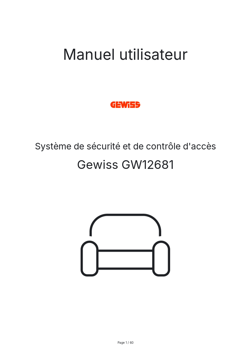 Image de la première page du manuel de l'appareil GW12681