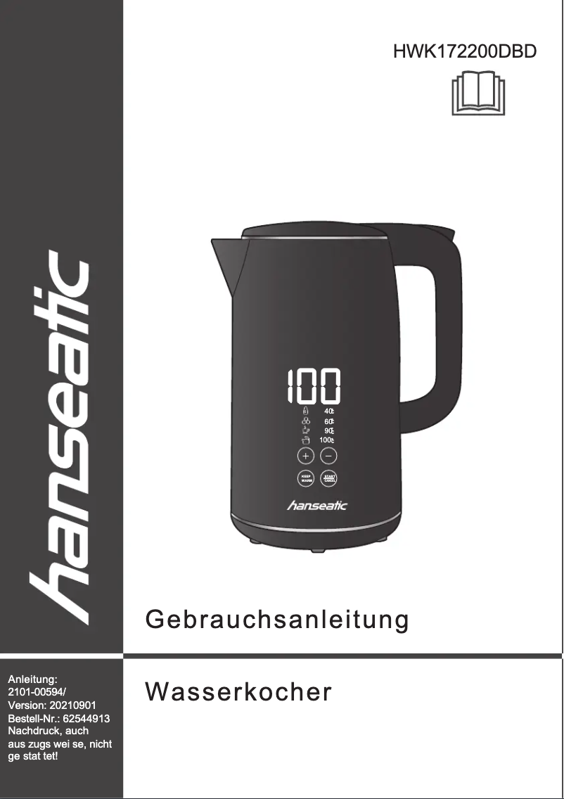 Página 1 del manual Manual de usuario Hanseatic HWK172200DBD