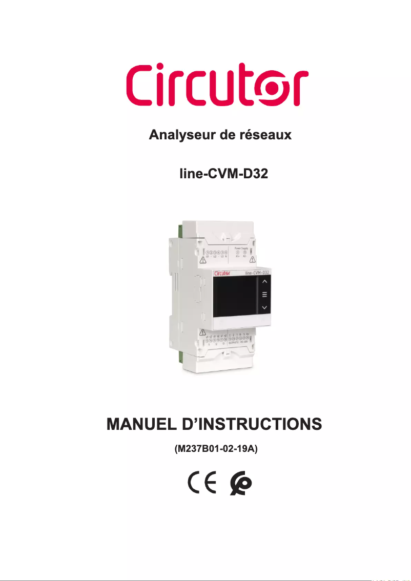 Page 1 de la notice Manuel utilisateur CIRCUTOR Line-CVM-D32