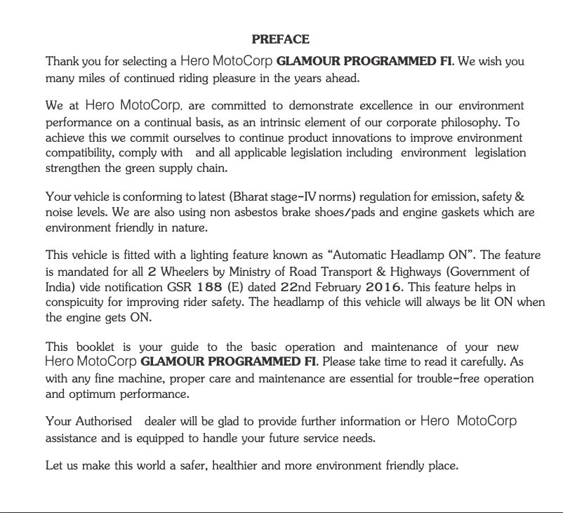 Imagen de la primera página del manual del dispositivo Glamour FI (2018)