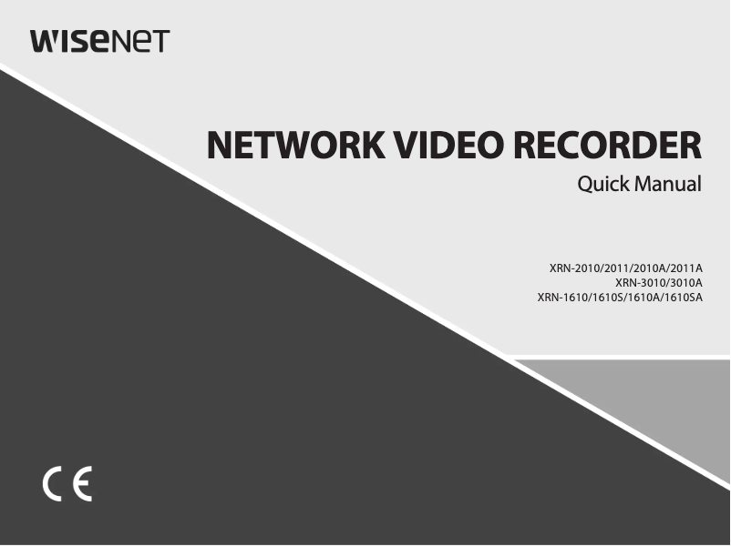 Image de la première page du manuel de l'appareil XRN-3010A