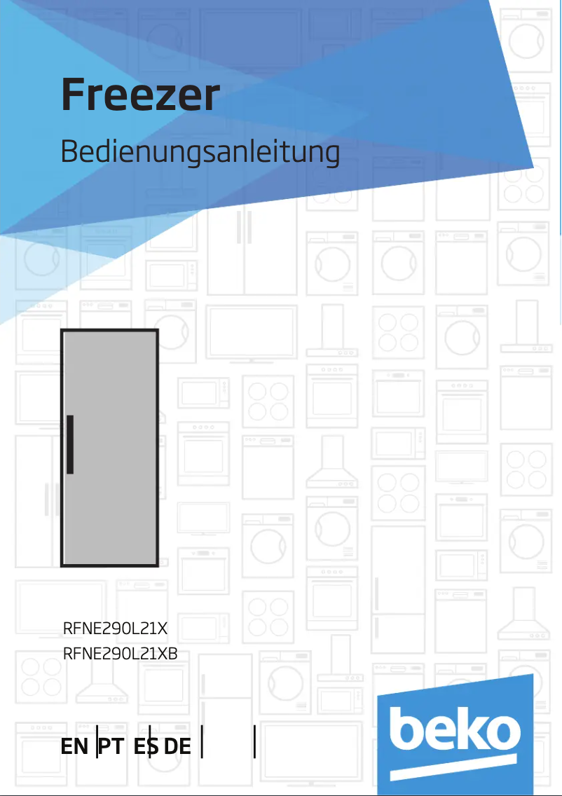 Page 1 de la notice Manuel utilisateur Beko RFNE290L21XB