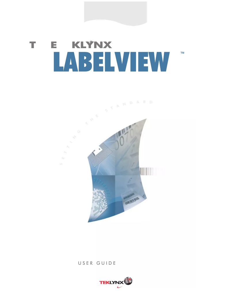 Page n°1 - Manuel utilisateur Teklynx Labelview 9.1 Pro
