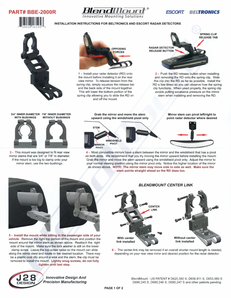 Image de la première page du manuel de l'appareil BBE-2000R