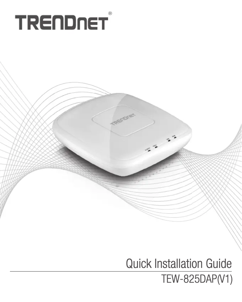 Page 1 de la notice Manuel utilisateur TRENDnet TEW-825DAP