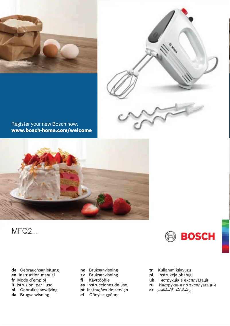 Page n°1 - Manuel utilisateur Bosch CleverMixx MFQ2210Y