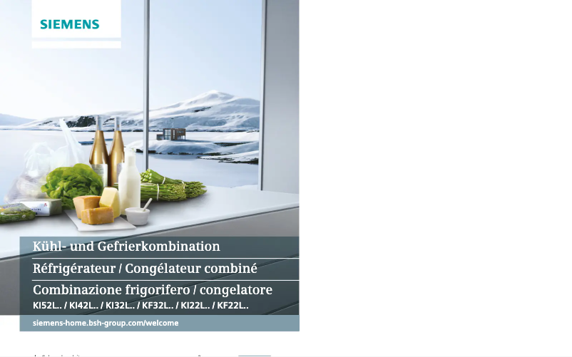 Page 1 de la notice Manuel utilisateur Siemens iQ500 KI42LAD40H