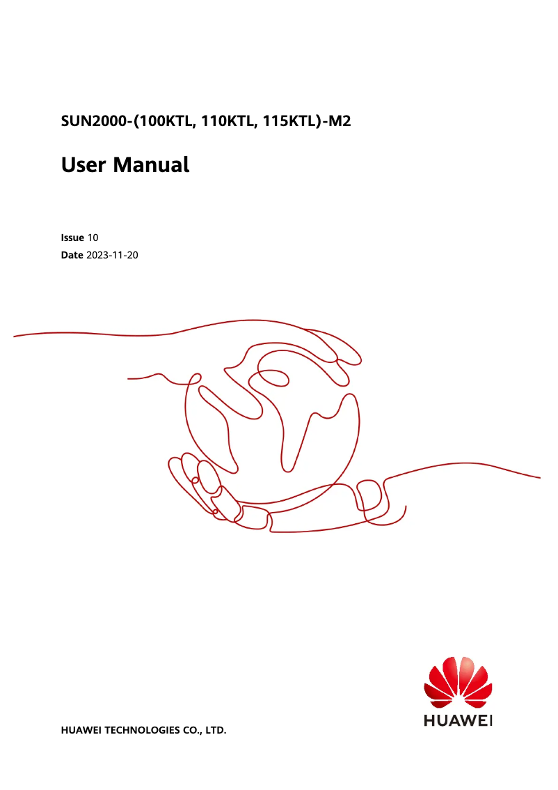 Page n°1 - Manuel utilisateur Huawei SUN2000-100KTL-M2