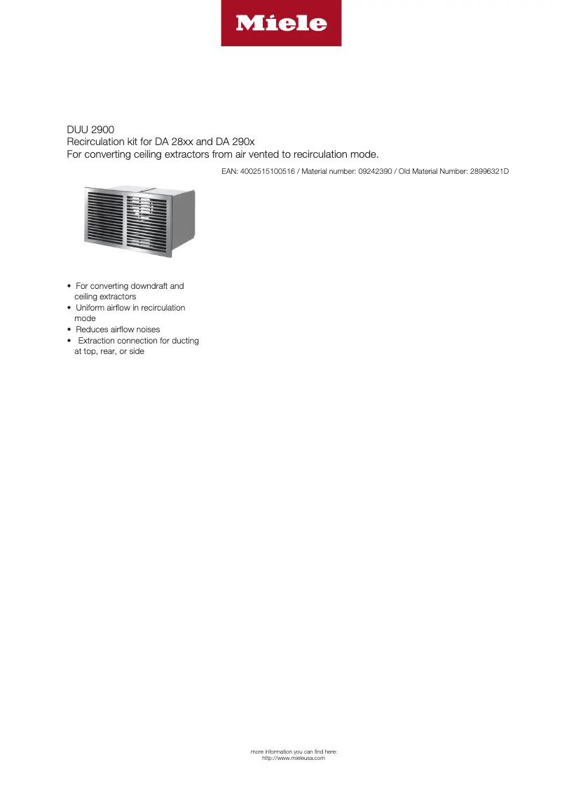 Image de la première page du manuel de l'appareil DUU 2900