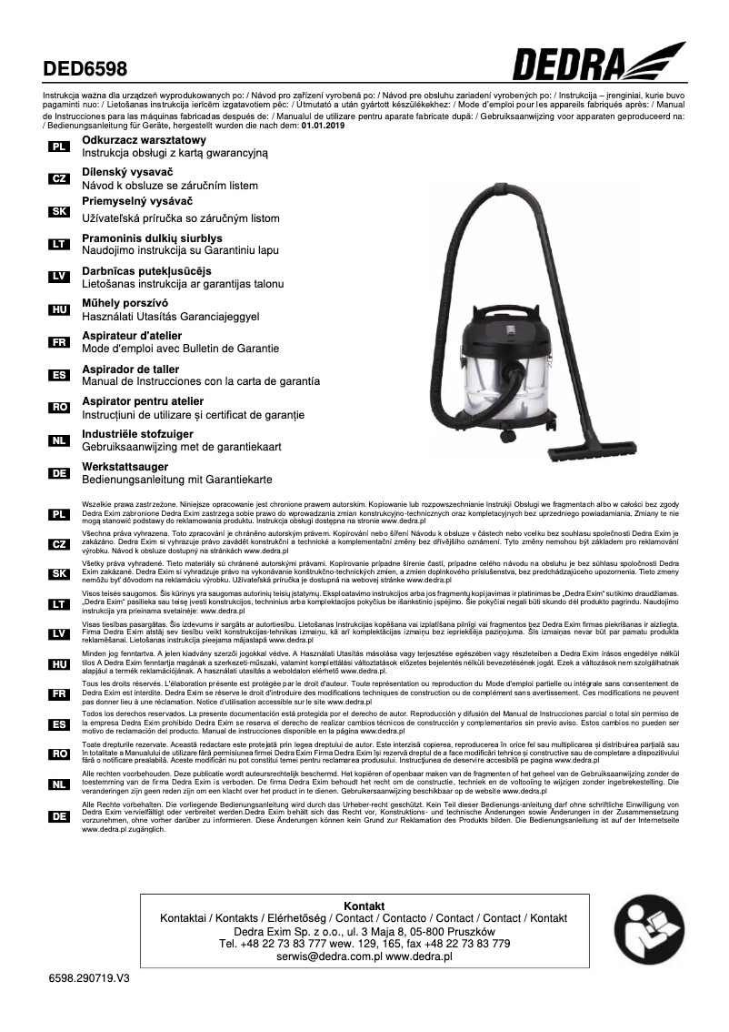 Image de la première page du manuel de l'appareil DED6598